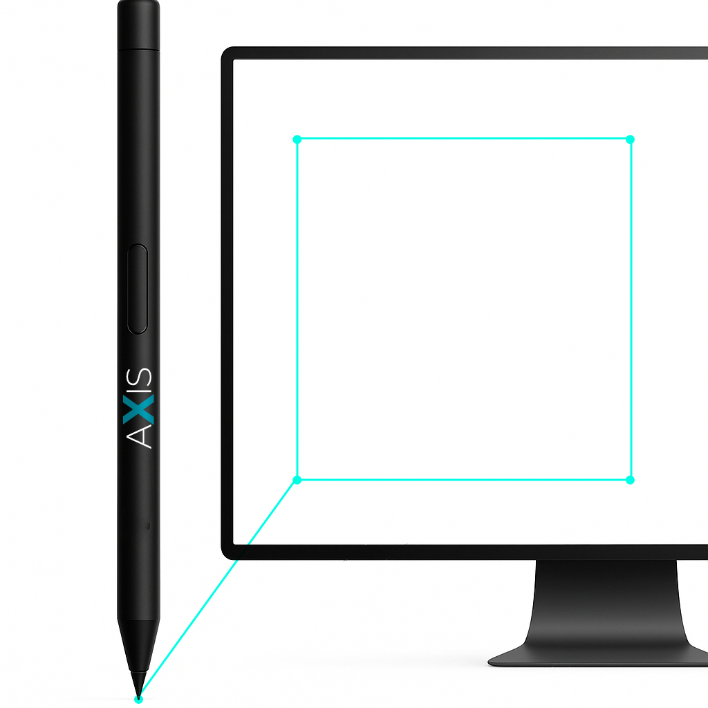 Tablet mode on monitor: absolute mapping with 4-point calibration